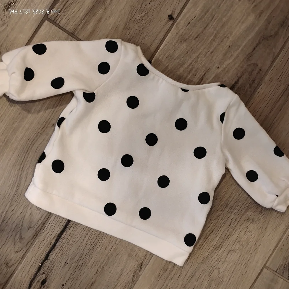 Carter's White Top with Black Bow Accent